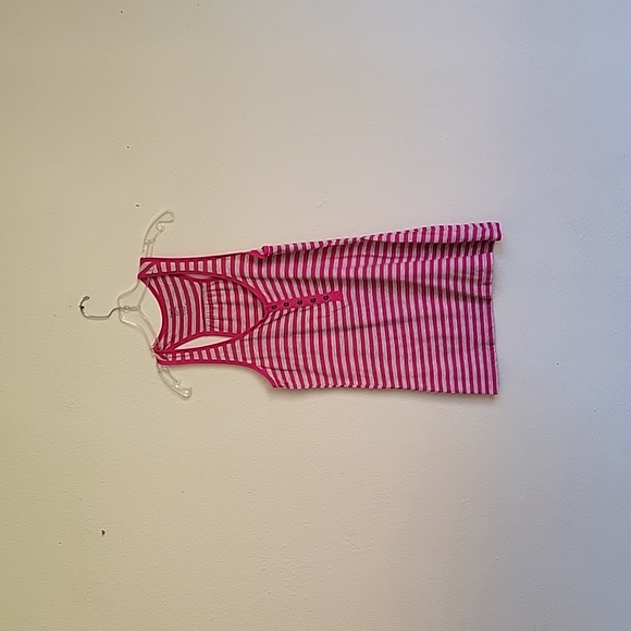 Gap tanktop stripes pink gray size Medium - Picture 2 of 12